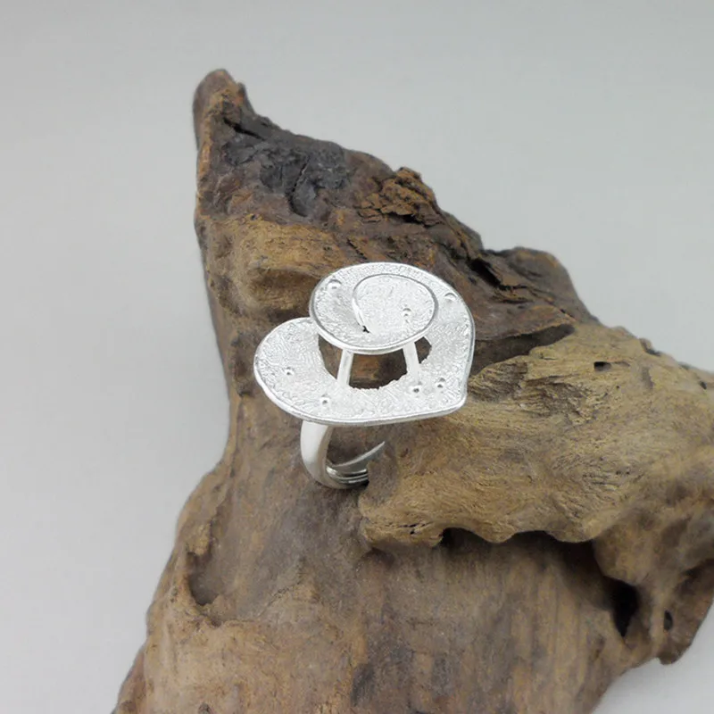 

Adjustable Hollow Out Beautiful Sterling Silver Wedding Couples Heart Ring Bride Size 7 8 9 10 Scarf Accessories Valentines Gift