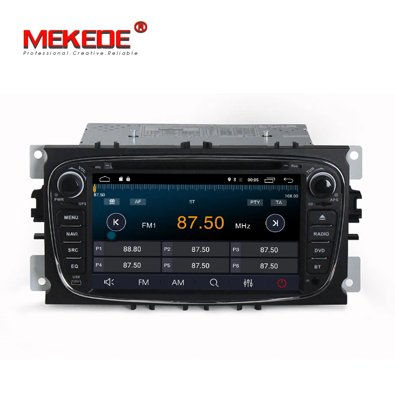 Discount 1024x600 HD 2 din Android 7.1  Quad Core Car DVD Player GPS Navi for Ford Focus Mondeo Galaxy with Audio Radio Stereo Head Unit 3