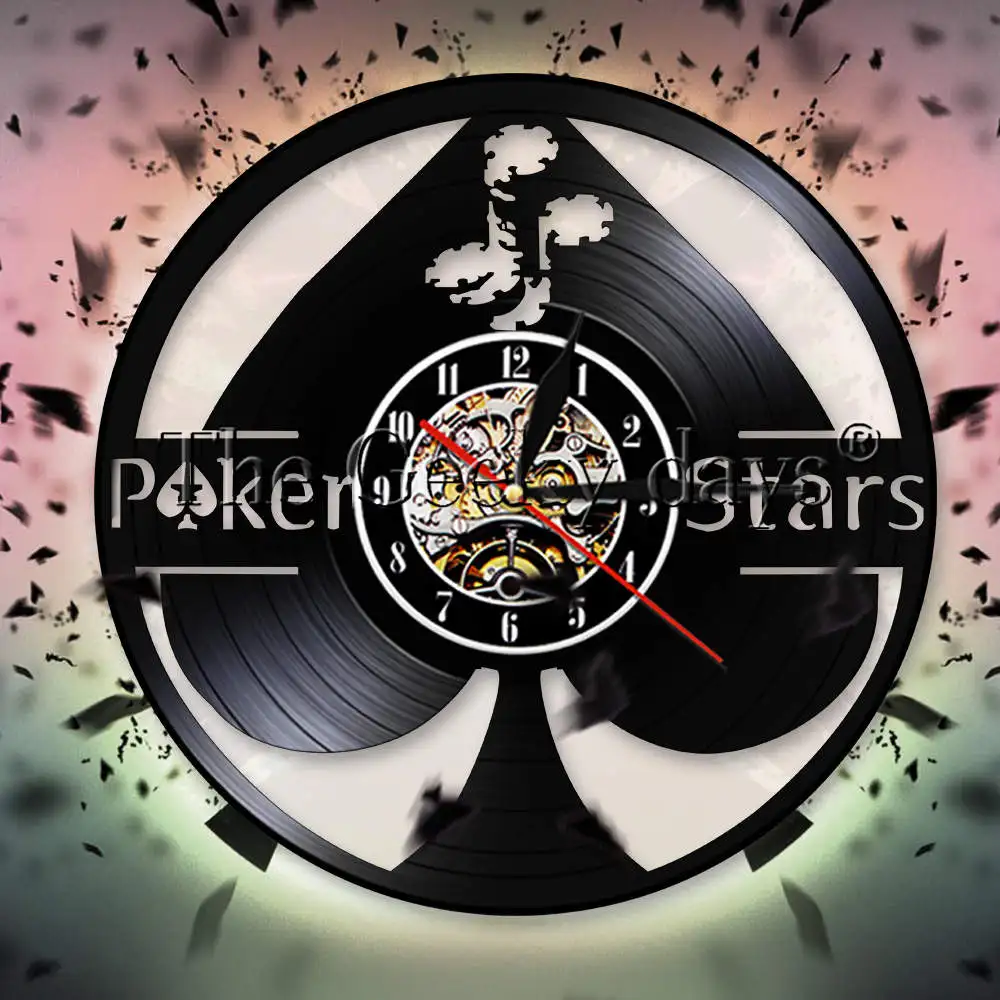 Lucky Poker Ace of Spades виниловая запись настенные часы 5 звезд покер плеер винтажные 3D