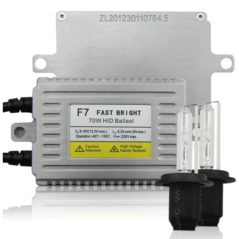 

70W F7 Fast Bright Ballast HID Xenon Conversion Kit H1 H3 H4 H7 H8 H9 H10 H11 HB3 9005 HB4 9006 Lamp 4300K 5000K 6000K 8000K