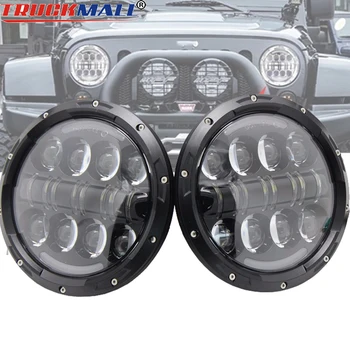 

7'' Led Headlights H4 High Low Beam Round Cars Running Lights 6000k 80W For Jeep Wrangler OFF Road 4X4 suzuki samurai Lada Niva