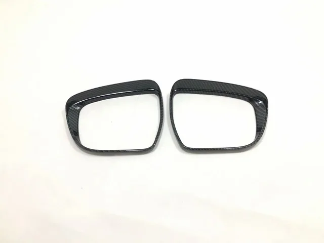 

For Nissan Juke 2015-2018 ABS Carbon fibre Car rearview mirror block rain eyebrow Cover Trim Styling New Accessories 2pcs