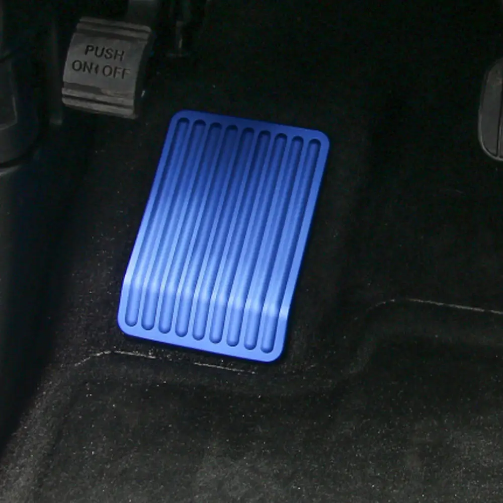 1x Silver/Red/Blue Car Left Side Car Foot Rest Pedal Cover Trim