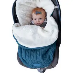 Shujin теплое детское одеяло мягкий детский спальный мешок для ног хлопок вязание новорожденных пеленания обертывание коляска аксессуары