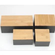 Бамбуковые крышки ящики для хранения деревянные контейнеры Органайзер коробка для хранения чая Caddy банки кофейные банки