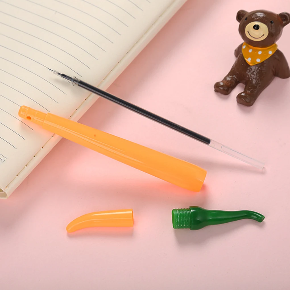 В форме перца, гелевая ручка с чернилами для студентов, 0,5 мм, черная ручка для чернил, для записи, для школы, офиса