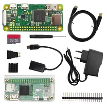 Raspberry Pi Zero W Starter Kit + Acrylic Case + 2A Power Supply + 16 GB SD Card + OTG Cable + Heat Sinks
