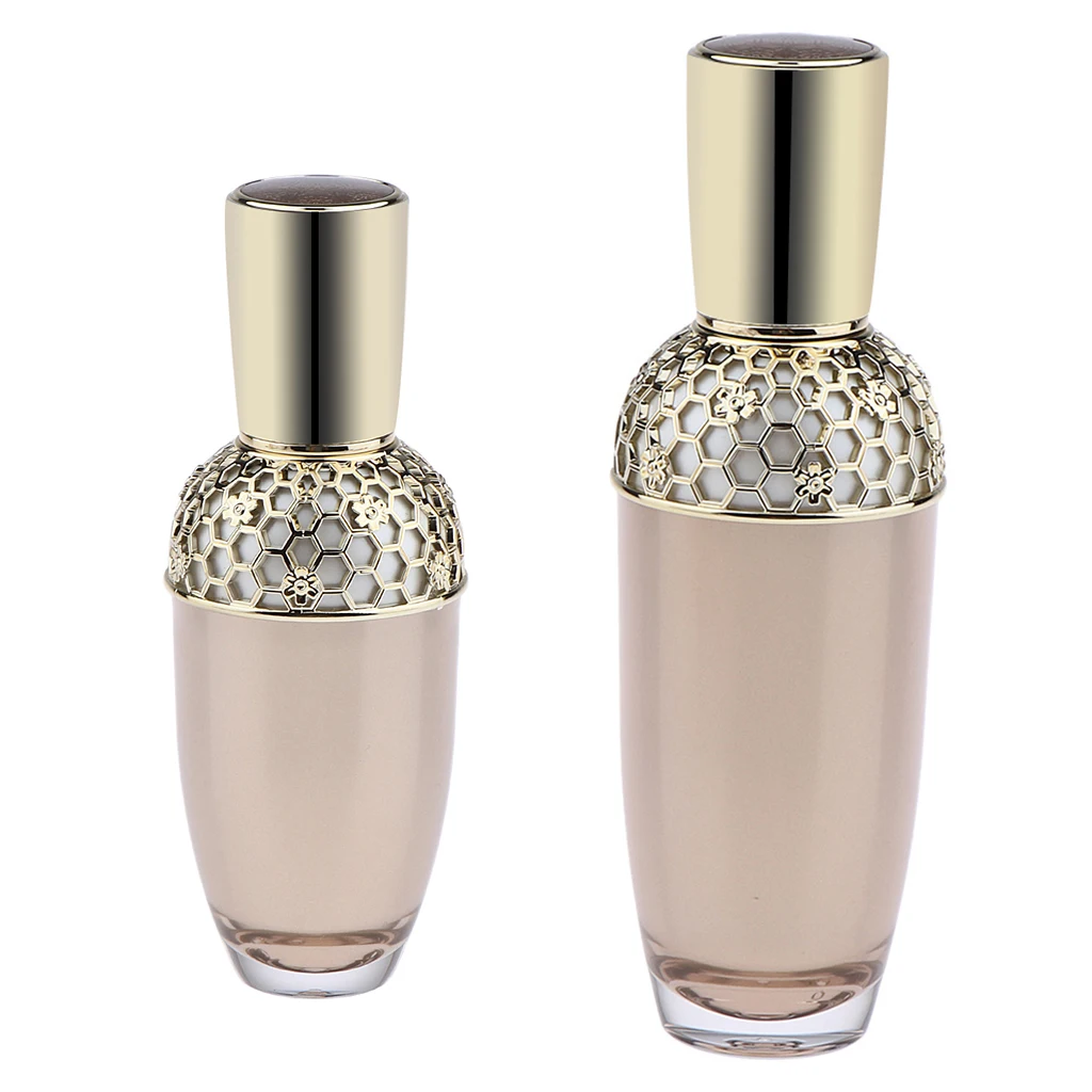 Empty Plastic Pump Bottle Cosmetic Container Refillable Cream Lotion Serum Jar Pot for Travel Home