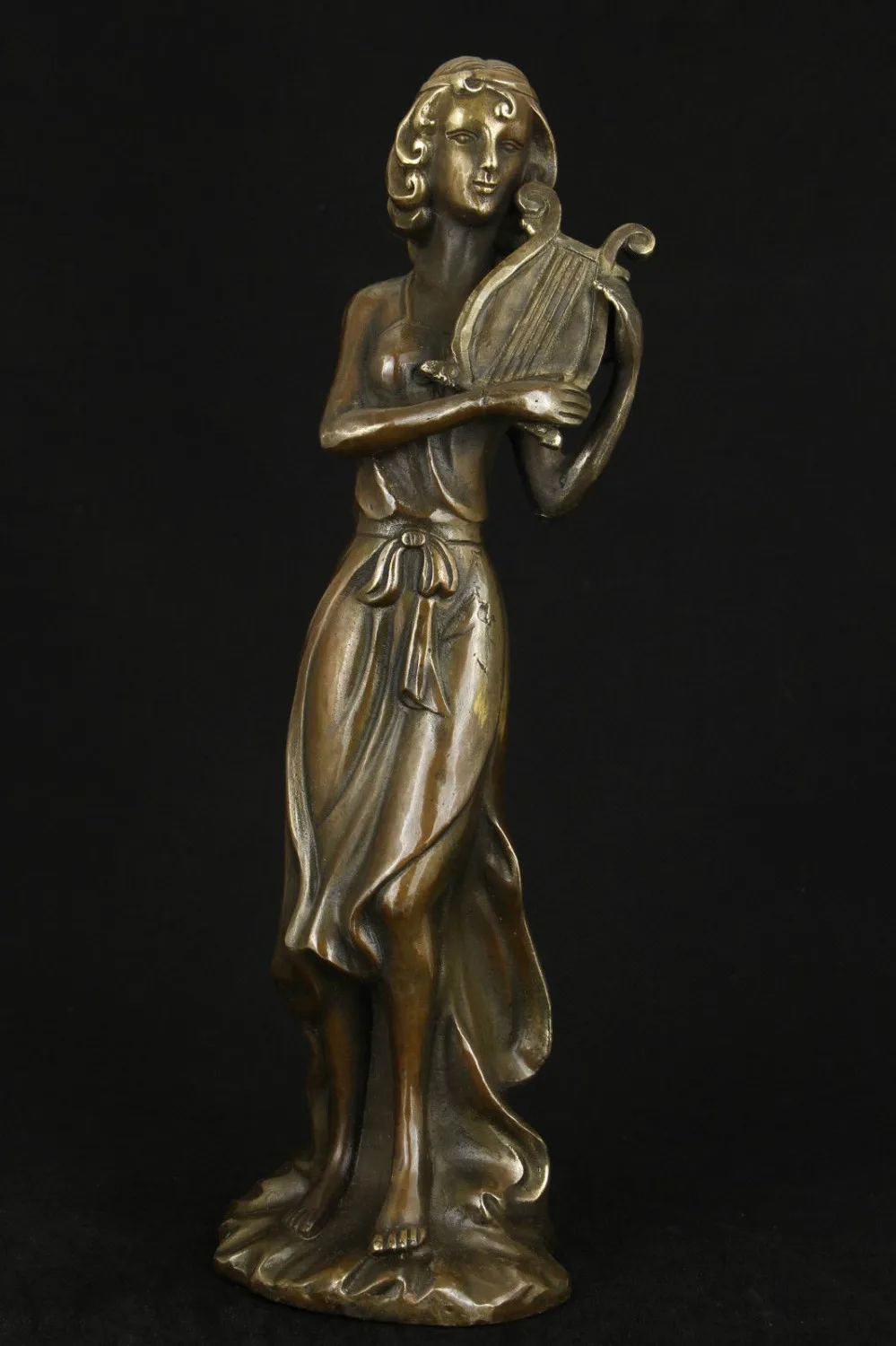 

NOBLE ASIAN CHINESE BRONZE COLLECTABLE HANDWORK CASTING ORGAN BELLE STATUE HOME