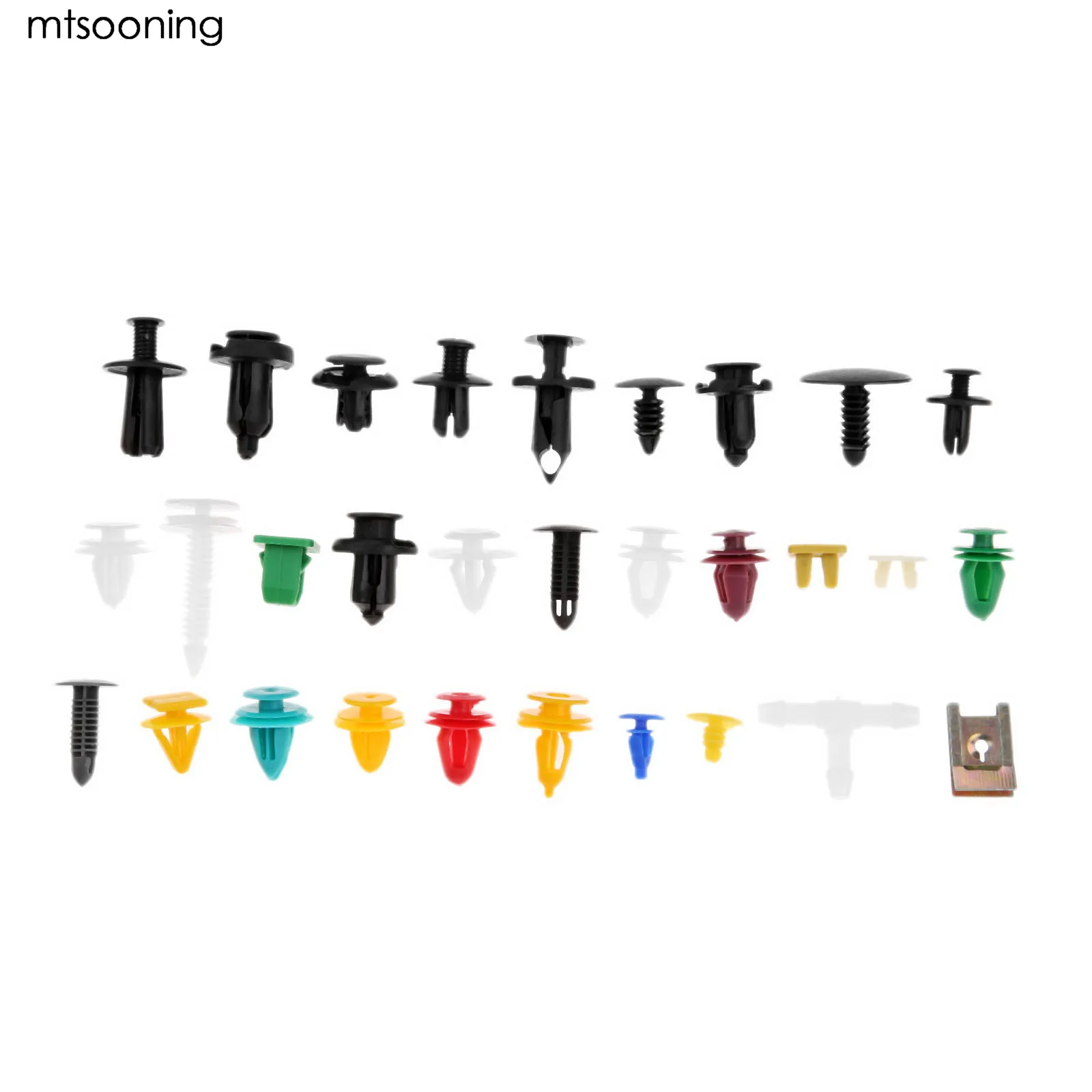 Mtsooning 500pcs Universal Car Fastener Clips Rivets 30 Kinds Auto