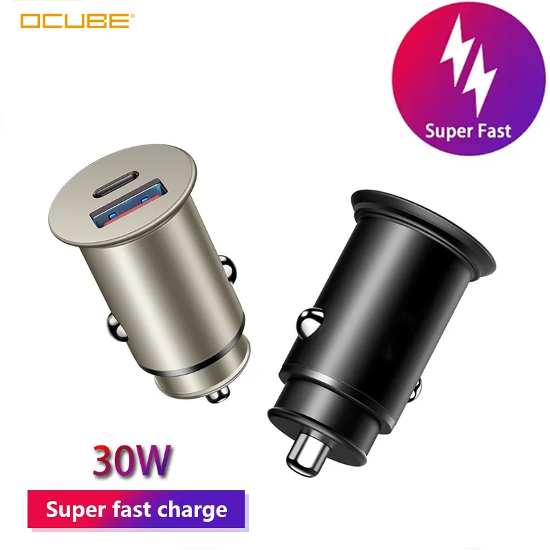 

30w Quick Charge 4.0 3.0 Usb Car Charger For Samsung S10 S9 Huawei Supercharge Scp Qc 4.0 Qc 3.0 Fast Pd Usb C Car Phone Charger