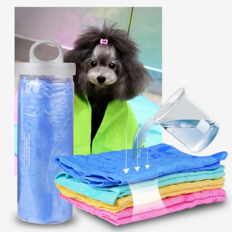 

Pet Dogs Ultra-absorbent Dog Bath Towel Cats Drying Towel Suede Pet Dog Towel PVA Cleaning Litter Housebreaking Pets Supplies