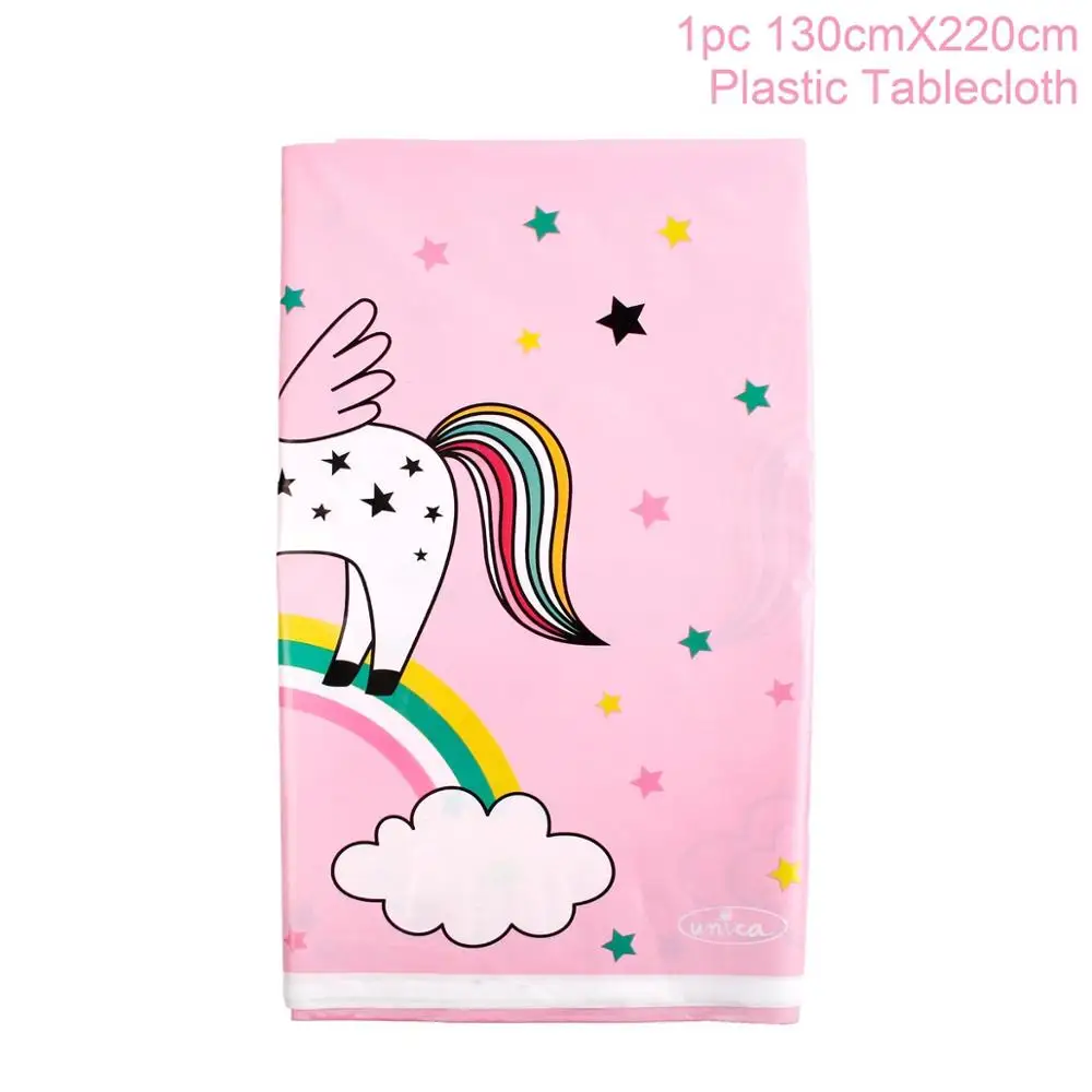 Tablecloth 1pc QIFU Русалка динозавр Единорог вечерние подарки свадебные подарки для гостей сувениры для вечеринки ко дню рождения девочка ребенок душ сувениры подарки - Цвет: Tablecloth 1pc