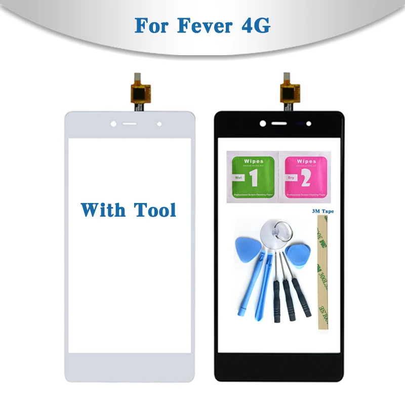 

Replacement High Quality 5.2" For Wiko Fever 4G Touch Screen Digitizer Sensor Outer Glass Lens Panel