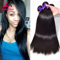 

7A Unprocessed Peruvian Virgin Hair Straight 100% Human Hair Weave Best Virgin Peruvian Hair Bundles 3pcs/lot Grace Hair Product