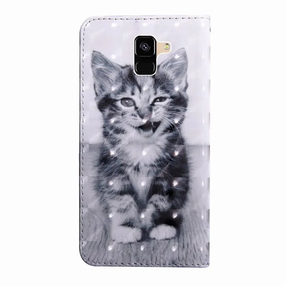 Чехлы Capa с совой из искусственной кожи для Samsung A5 A6 A7 A8 Plus A9 J2 Pro J3 J4 Prime J5 2016 J6 J7 2017 J8