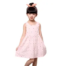 2019 Summer Children Kids Girls Dresses Summer Kids Teens Sleeves Printing Pattern Cotton Dresses Clothes Girls Dresses ZM9