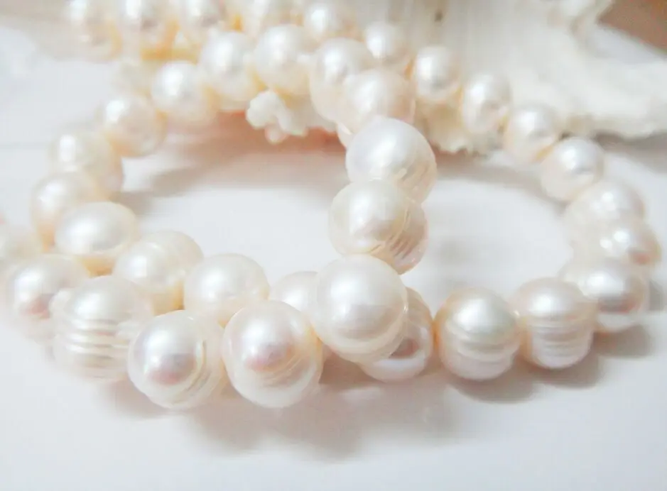 

FREE SHIPPING>>>@@ > HUGE 18"12MM NATURAL SOUTH SEA GENUINE WHITE BAROQUE PEARL NECKLACE