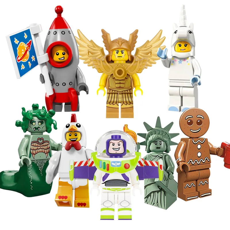 

CZHY Educational Blocks Gingerbread Man Medusa Rocket Boy Buzz Lightyear Super Heroes Star Wars Bricks Kids Toys Hobbies PG8061