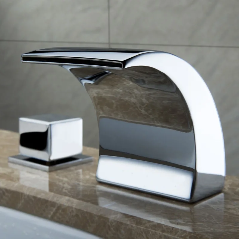 

Temperature Controlled Faucet Water Tap Bathroom Waterfall Faucet Bathroom Faucets LED Faucet