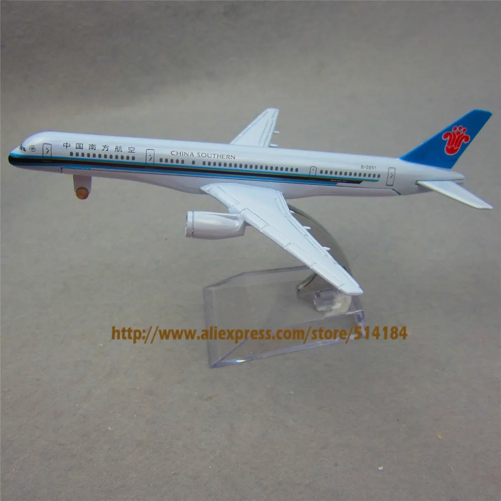 16cm alloy metal air china southern airlines plane model boeing 757