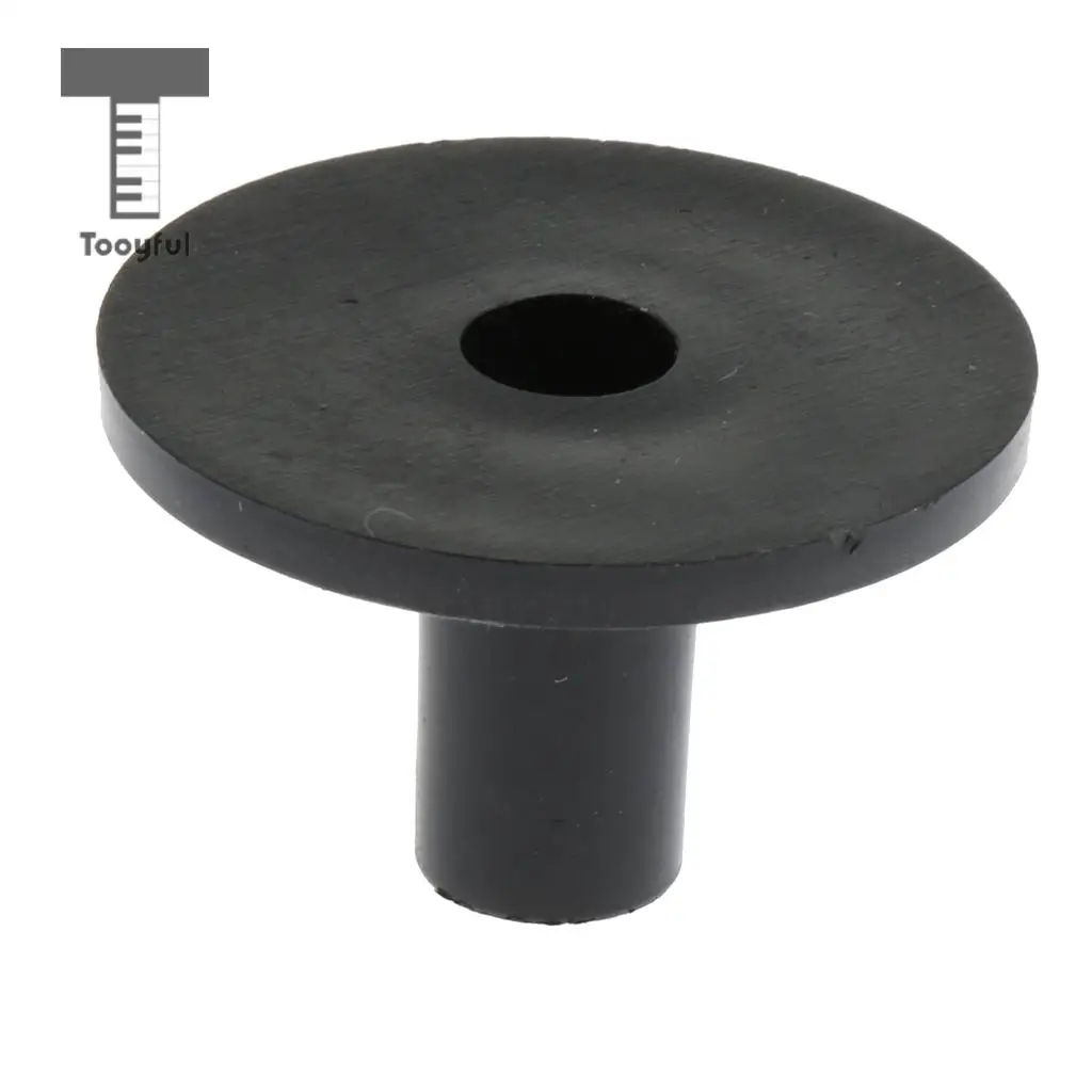 Tooyful Durable Plastic Drum Set Cymbal Stand Sleeve with Flange Base DIY Percussion Instrument Parts Black