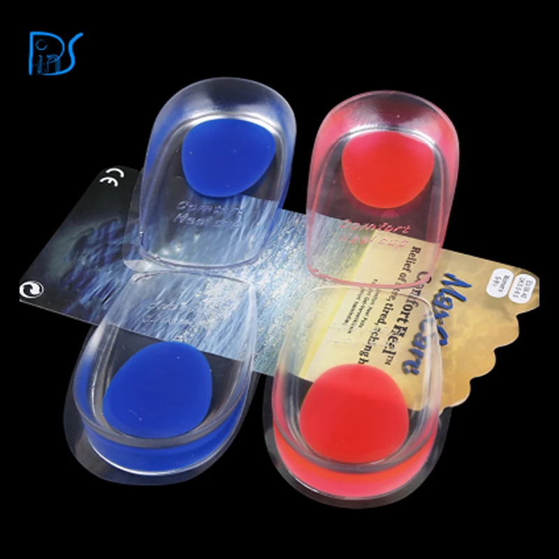 

New Fashion Unisex Soft Rubber Gel Pain Heel Spur Cup Insoles Support Shoe Cushion Inserts For Man Shoe-Pad Quality 1 Pair
