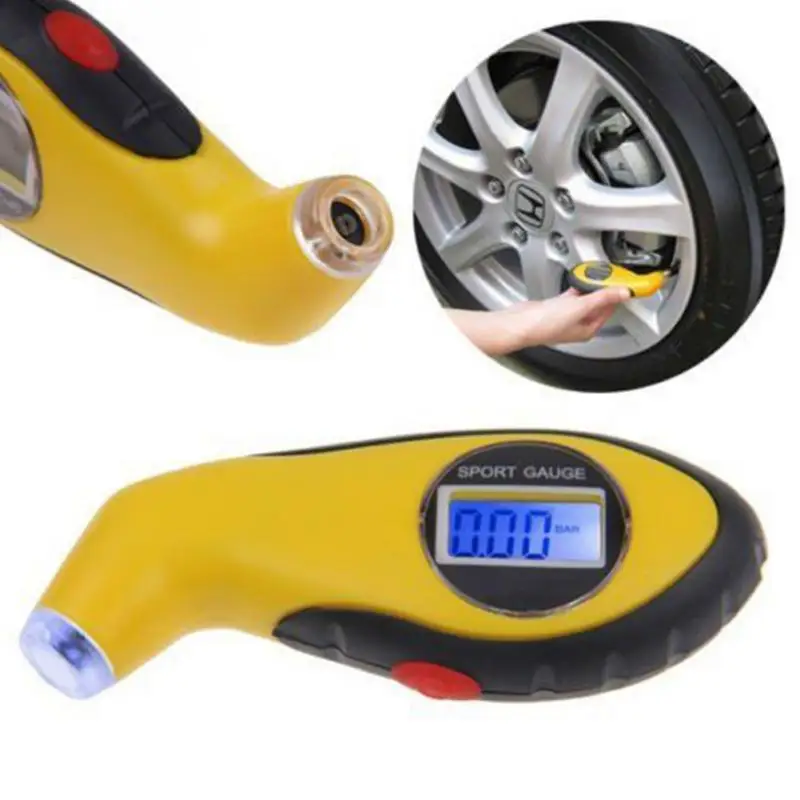 

Tires Pressure Gauge Digital LCD Car Tire Pressure Gauge Meter Manometer Barometers Tester Tool For Auto Car Motorcycle #0802