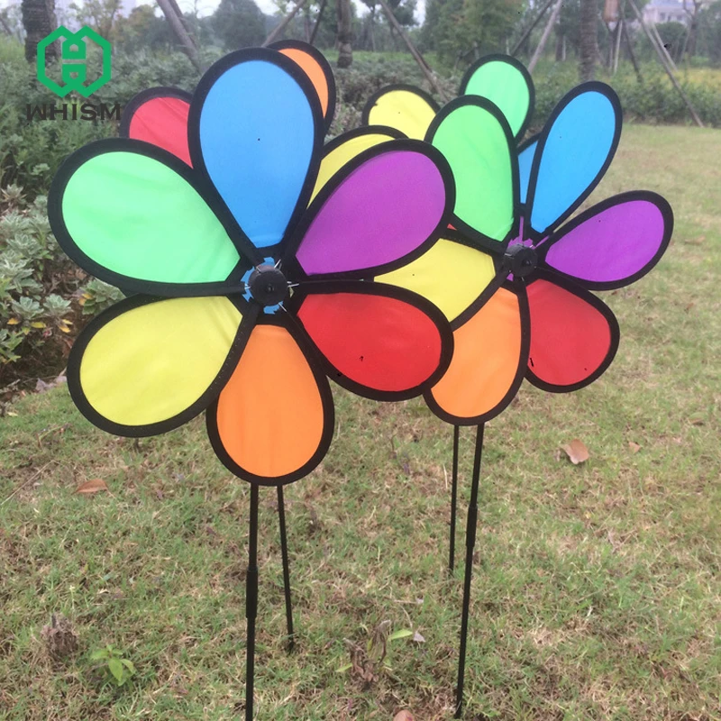 Whism Colorful Rainbow Daisy Flower Spinner Wind Windmill Kids Whism Colorful Rainbow Daisy Flower
