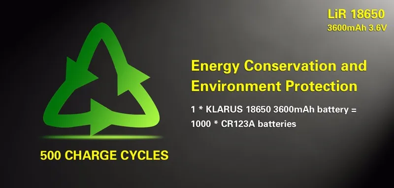 KLARUS Li-ion Rechargeable 18650 Battery 3600mAh (5)