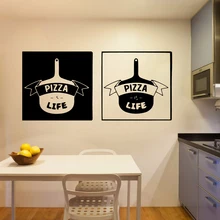 Fashion pizza Pvc Wall Sticker For Kitchen Room Wallpaper Stickers Vinyl Murals Pizza Store Wall Decals vinilo decorativo