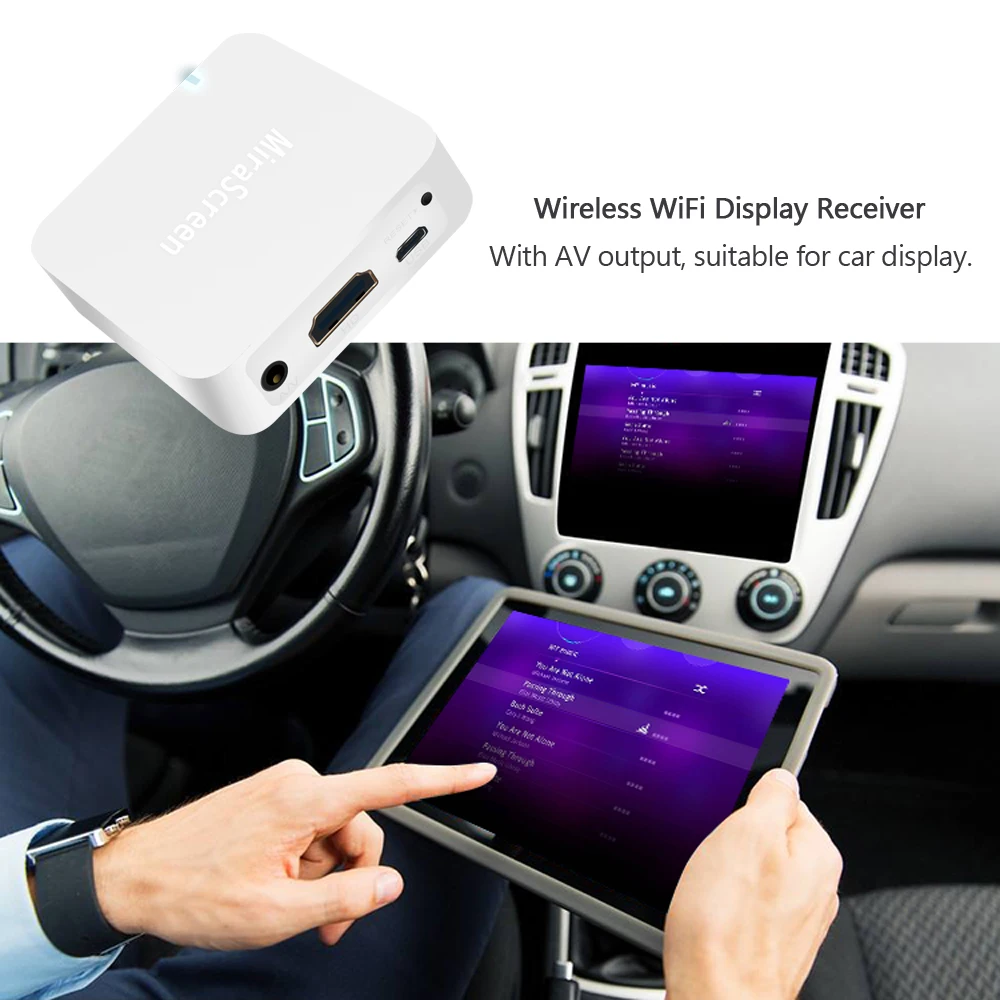 MiraScreen X7 беспроводной приемник WiFi с дисплеем 1080P зеркальная коробка Miracast Airplay