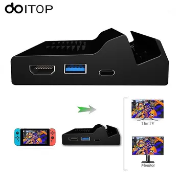 

DOITOP Portable HDMI TV Replacement Dock Cooling Stand Base Case For Nintend Switch DIY Heatsink Cooling Dock For NS Switch A3