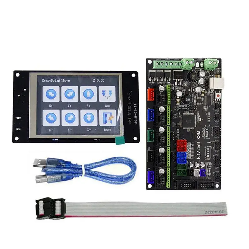 

MKS GEN V1.4+MKS TFT32 Touchscreen 3D Printer DIY Starter Kit with Cable Compatible Ramps1.4
