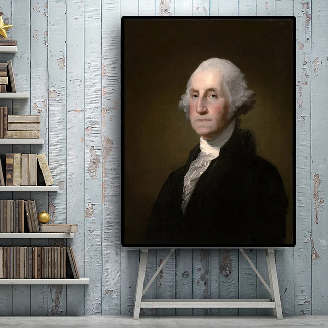 Portrait of George Washington by Gilbert Stuart Printed on Canvas