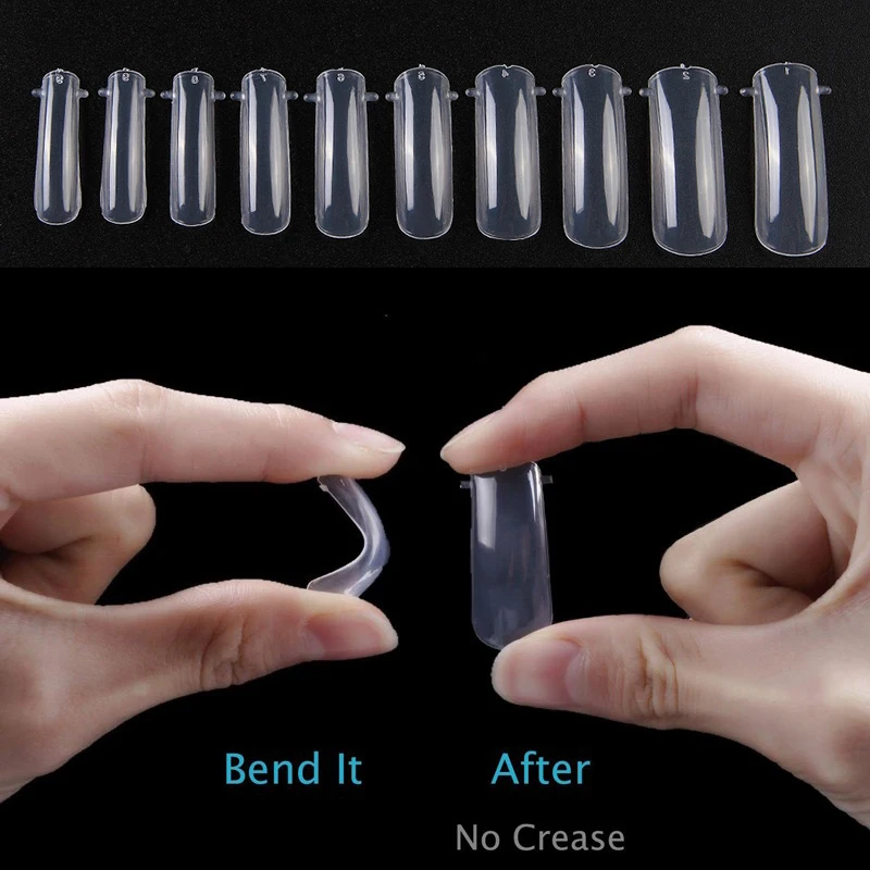 

100Pcs/set Extended Mold Nail Dual System Forms Nails* GlinLA NEW Size Update Full Cover UV Gel Acrylic Nail Mold Tips