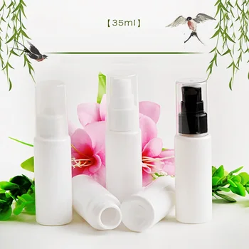 

35ml white PET mini/samples bottle with plastic pump.lotion/hand wash/Shampoo/moisturizer/facial water PET bottle
