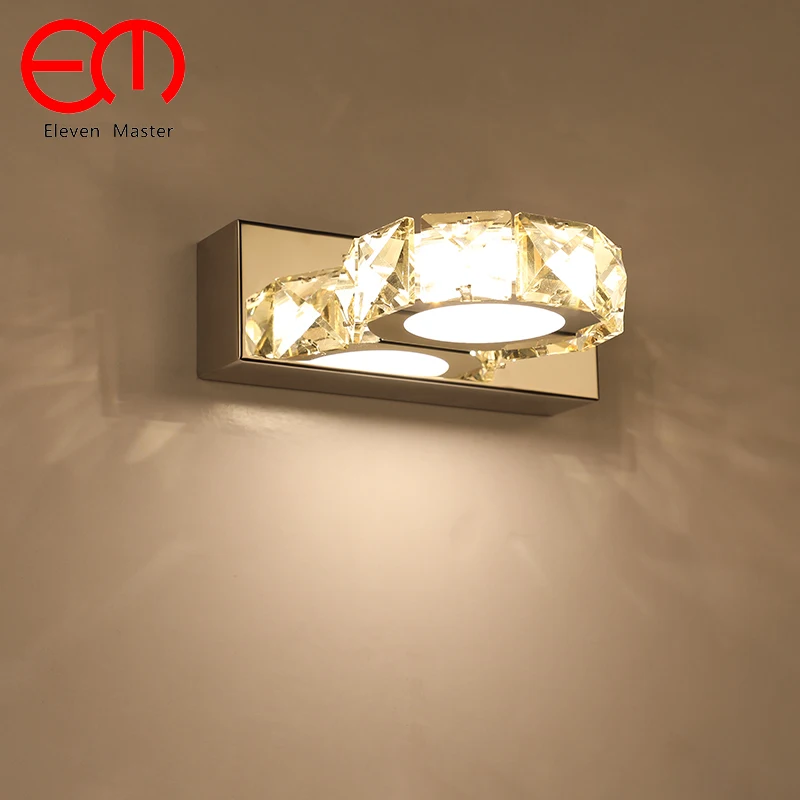 

Modern minimalist crystal Bathroom mirror lamp crystal LED Mirror Light AC100~240V LED Wall Lamp wall light RML0009