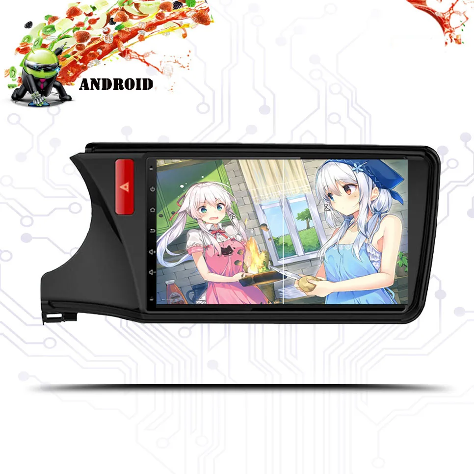 Perfect 10.1 Inch Android 9.0 Octa Core RAM 4GB Fit HONDA CITY 2014 2015 2016 2017 2018 Car DVD CD Player Navigation GPS Radio System 3