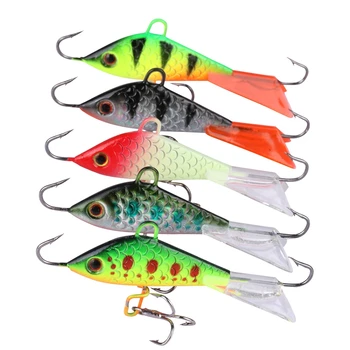 

5Pcs/Lot Mini Lead Jigging Baits Hard Lures Balancer Jigs 5cm 7.5g Artificial Ice Fishing Lure Ice Jig For Winter Fishing