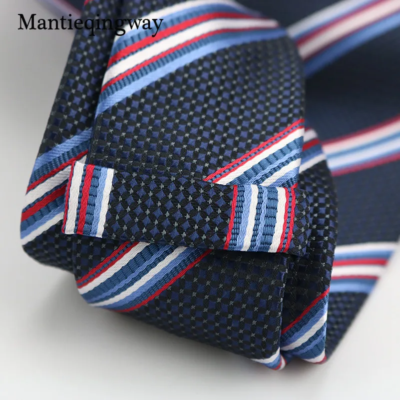 Mantieqingway 7 см мужские аксессуары для галстуков галстук в деловом стиле тонкие галстуки свадьба полосатый шеи галстуки Vestidos Галстуки