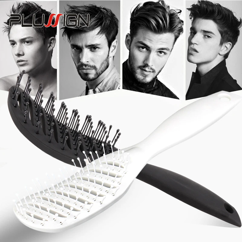 Hot Sale Hair-Brushes Massage-Hair-Comb Detangling Plussign Blow Curved-Vented Thick New Njogw8Ko