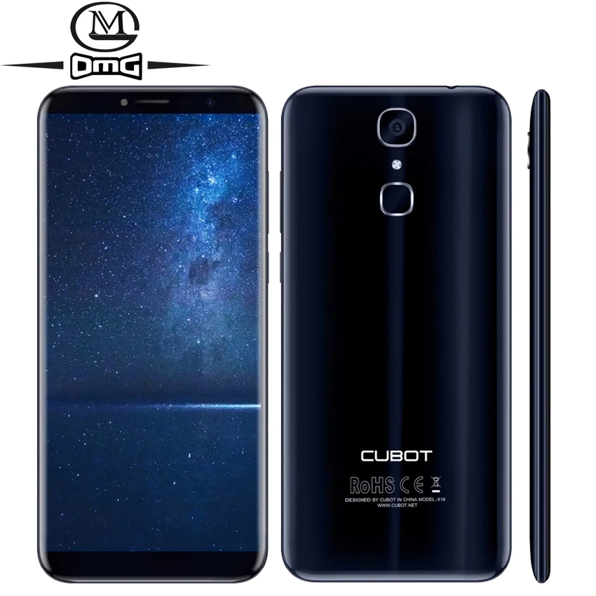 Cubot X18 5.7'' HD+ 18:9 Full Display Android 7.0 4G Smartphone MT6737T Quad-Core 3GB RAM 32GB ROM 16MP Fingerprint Mobile Phone