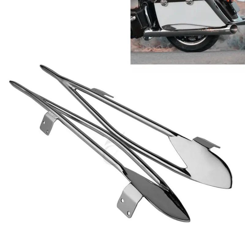 Chrome Pinnacle Saddlebag Protector Trim Guard Rails For Indian