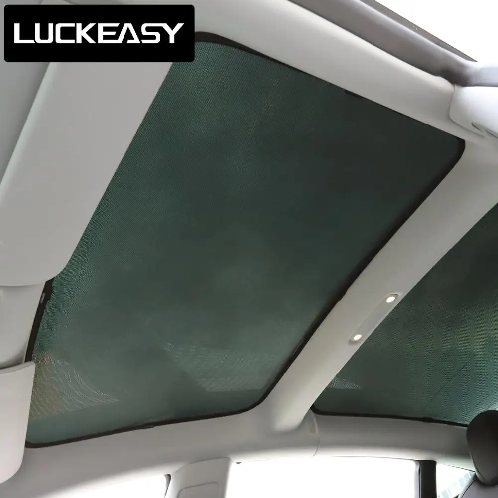 Najtaniej LUCKEASY dla Tesla Model 3 szklany dach samochodowa osłona przeciwsłoneczna świetlik ślepa siatka zacieniająca