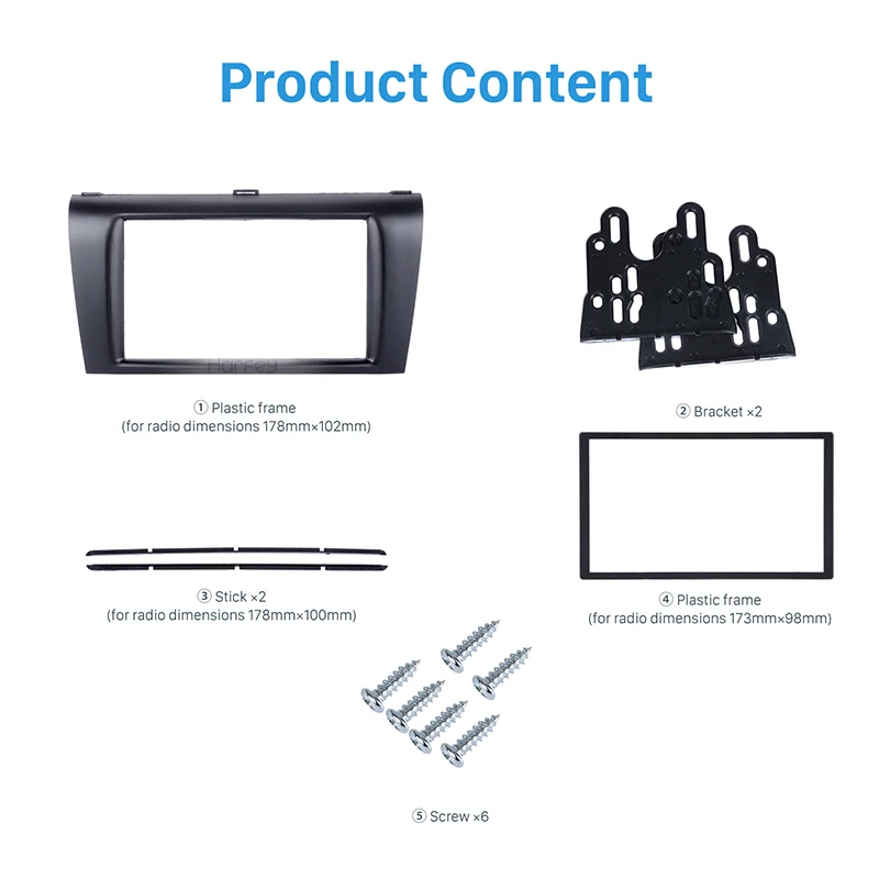 Harfey автомобилей Радио Фризовая Панель для Mazda 3/Axela 2DIN отделкой Установка Dashboard комплект тире dvd-плеер установлен каркас