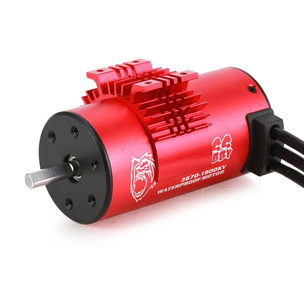 SURPASSHOBBY KK 3670 1900KV бесщеточный двигатель с 80A водонепроницаемый ESC для 2S 1:8 гоночный Дрифт модель автомобиля с радиатором