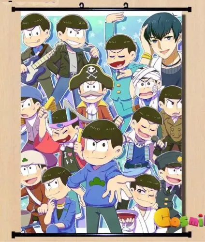 Шесть одинаковых лиц Konya wa Saikou Mr. Osomatsu San домашний декор настенная прокрутка