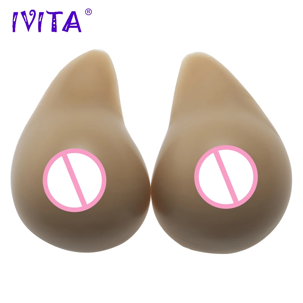 

IVITA 1600g Spiral Realistic Silicone Breast Forms For Crossdresser False Boobs Enhancer Mastectomy Drag Queen Transvestite
