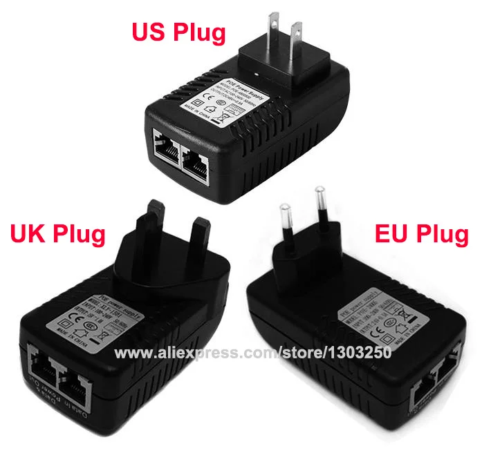 Высокое качество 50 шт. DC 24 В 1A дюбеля Инжектор адаптера Ethernet IP телефона/Камера
